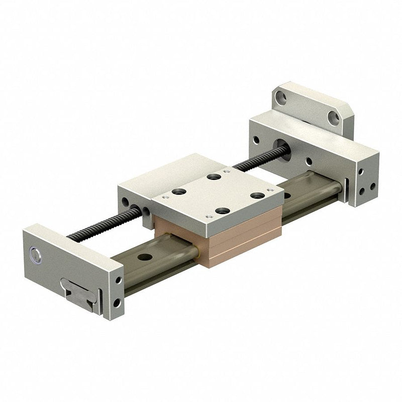 PBC Linear CSMR15D-000-0200-1Z0-AGXR2-0 Compact Linear Actuator, 6 mm Lead Screw, 6 mm Lead, 200 mm Rail, Plain Bearing, Stepper Motor