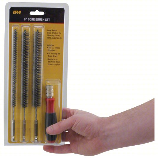 IPA 8083 Bore Brush Set Stainless Steel Bristle 4 pcs