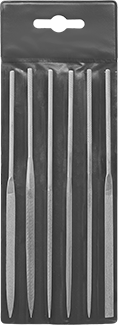 McMaster 8174A52 6-Piece Set of 5-1/2" Long Needle Files, Finish 0