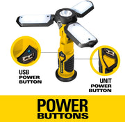 Stanley SAT3S Rechargeable Lumen Ultra-Bright LED Portable Work Light with USB Charger