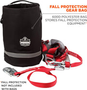 Ergodyne GB5130 Fall Protection Gear Bag 10 in Overall Wd, 15 in Overall Ht, Black