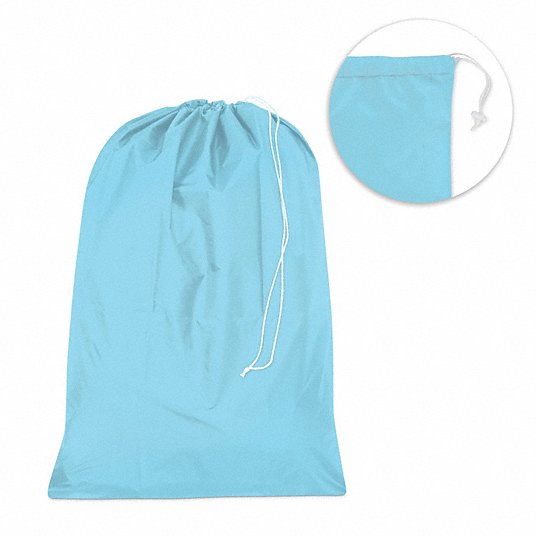 HBD DS182433 Laundry Bag Light Blue, 40 in Overall Lg, 30 in Overall Wd, 40 in Overall Ht, Polyester