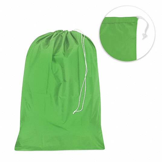 HBD DS182430 Laundry Bag Lime, 40 in Overall Lg, 30 in Overall Wd, 40 in Overall Ht, Polyester