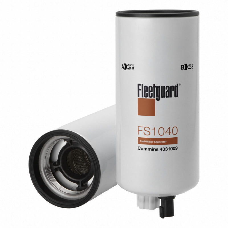 Fleetguard FS1040 Automotive Fuel Filter, 14 11/16 in Overall Lg, 4 5/8 in Outside Dia, Diesel Fuel, Diesel