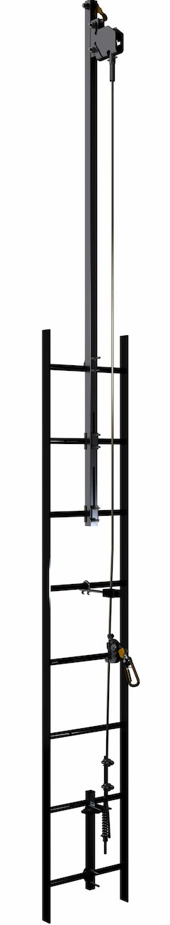 3M DBI-SALA Lad-Saf 6116636 Cable Vertical Safety System Climb Extension Bracketry 2 User Galvanized Steel