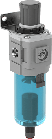 McMaster 8465N451 SMC Modular Compressed Air Filter/Regulator, Particle Removal, Number 40, Polycarbonate, 1/2 NPT Female