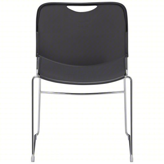 National 8502 Stacking Chair, Polypropylene Seat, No Arm, Gray, PK4