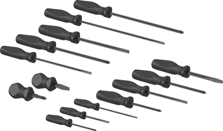 McMaster 8551A71 14-Piece Slotted and Phillips Screwdriver Set
