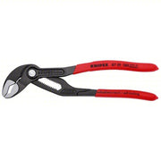 Knipex 87 01 180 Tongue and Groove Plier V, Push Button, 1 1/2 in Max Jaw Opening, 7 1/4 in Overall Lg, Serrated