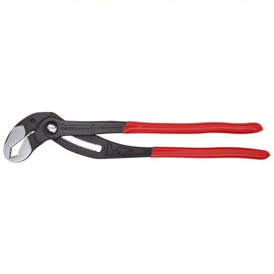 Knipex 87 01 400 SBA Water Pump Plier V, Push Button, 3 1/2 in Max Jaw Opening, 16 in Overall Lg, 27 Jaw Positions