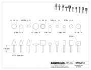 McMaster 8718A12 Grinding Bit Set for Metals 1/4" Shank Diameter, 50 Pieces