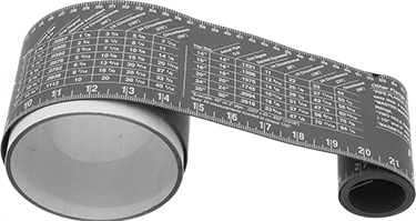 McMaster 8991A71 Pipe Size Chart/Ruler for 1"-6" and 2 mm-60 cm Pipe OD
