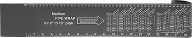McMaster 8991A73 Pipe Size Chart/Ruler for 2"-16" and 2 mm-78 cm Pipe OD