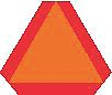 Rockford SMV-D3-AA Reflector, Triangle, Orange/Red, 13-3/4 in, Vinyl, Adhesive, Outdoor