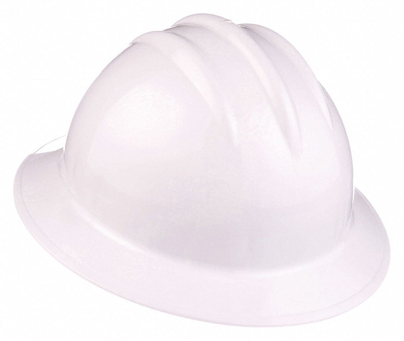 Bullard 33WHR Hard Hat, White, Full Brim, Ratchet 6-Pt, Polyethylene