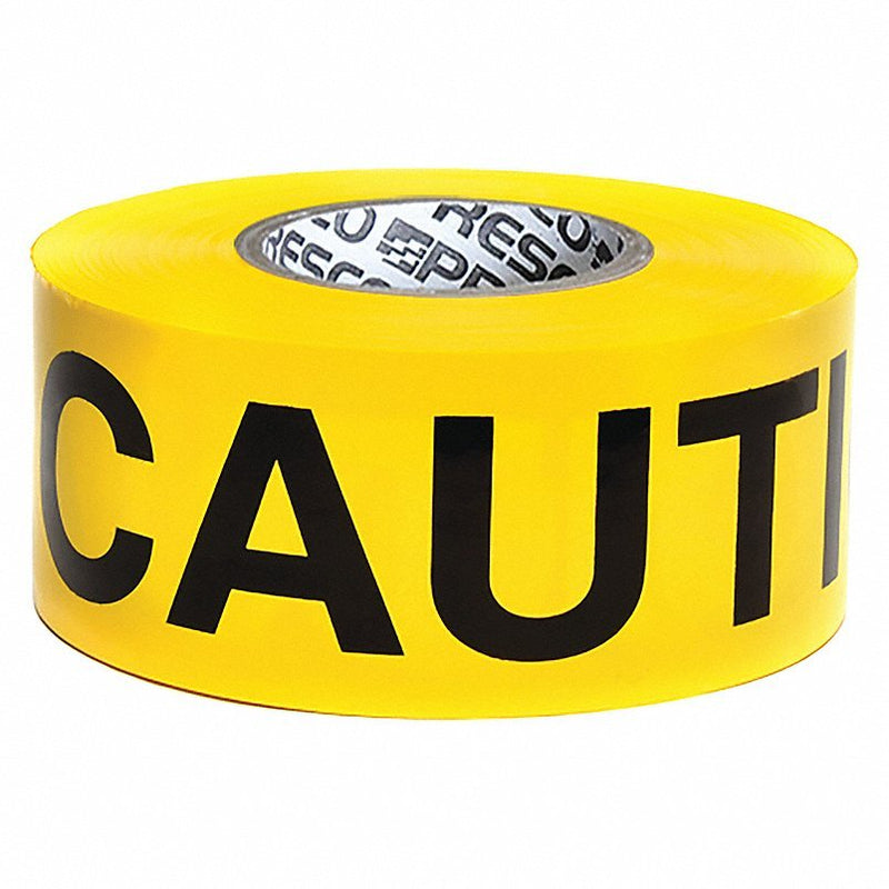 Presco B3104Y16-200 Barricade Tape, Yellow/Black, 1000ft x 3In