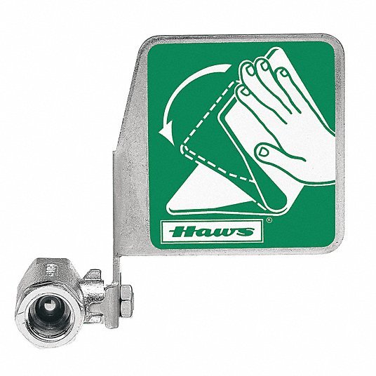Haws SP229 Ball Valve, Compatible with Haws, Chrome Plated Brass/Stainless Steel, Silver
