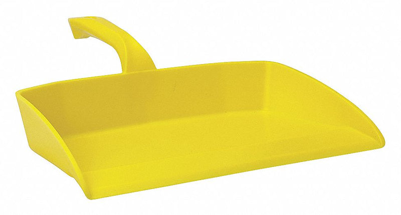Vikan 56606 Handheld Dust Pan, Polypropylene, 5 1/2 in Handle Lg, 13 1/4 in Wd, 11 1/2 in Dp, Yellow