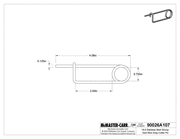 McMaster 90026A107 18-8 Stainless Steel Strong-Hold Wire-Snap Cotter Pin 1/8" Diameter, 2" Usable Length