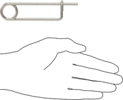 McMaster 90026A110 18-8 Stainless Steel Strong-Hold Wire-Snap Cotter Pin 5/32" Diameter, 2-1/2" Usable Length