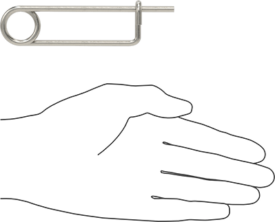 McMaster 90026A110 18-8 Stainless Steel Strong-Hold Wire-Snap Cotter Pin 5/32" Diameter, 2-1/2" Usable Length