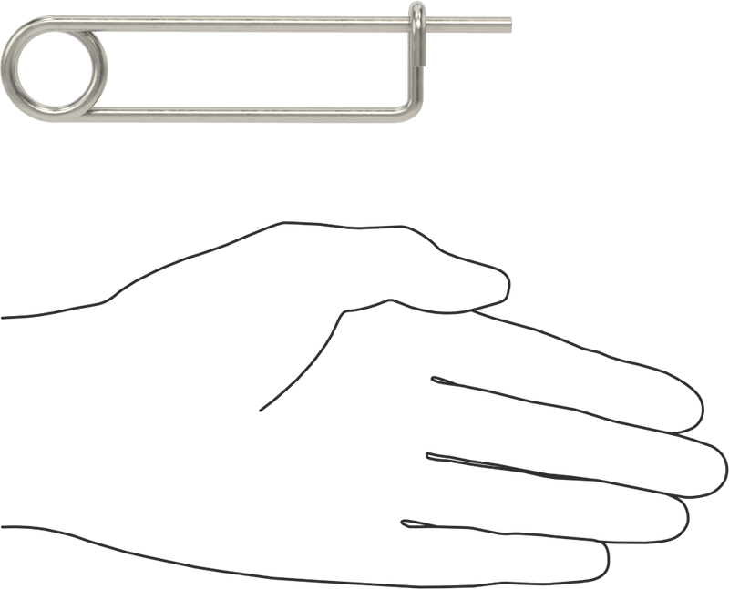 McMaster 90026A120 18-8 Stainless Steel Long-Life Wire-Snap Cotter Pin, 5/32" Wire Diameter, 3" Usable Length