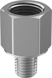 McMaster 9006T31 Grease Fitting Adapter Straight, 1/4"-28 SAE-LT Male x 1/8 NPTF Female, 303 Stainless Steel