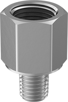 McMaster 9006T31 Grease Fitting Adapter Straight, 1/4"-28 SAE-LT Male x 1/8 NPTF Female, 303 Stainless Steel