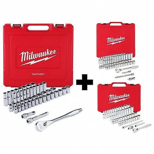 Milwaukee 48-22-9010 Rachet 47pc 1/2", 3/8" 56pc, 1/4" 50pc