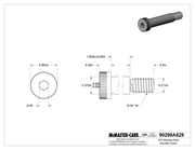 McMaster 90298A628 18-8 Stainless Steel Shoulder Screw, with Passivated Finish, 3/8" Shoulder Diameter, 1-1/2" Shoulder Length