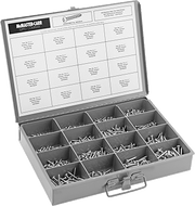 McMaster 90345A216 Tapping Screw Assortment for Sheet Metal Rounded Head, 18-8 Stainless Steel, 1250 Pieces