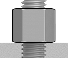 McMaster 90725A730 Zinc-Plated Steel High Hex Nut Class 8, M14 x 2 mm Thread PK10
