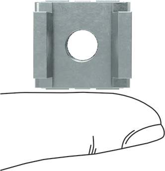 McMaster 90680A157 Snap-in Nut Zinc-Plated Steel, 3/8"-16 Size, for 0.162"-0.21" Thick Panel