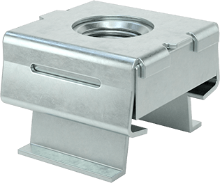 McMaster 90680A157 Snap-in Nut Zinc-Plated Steel, 3/8"-16 Size, for 0.162"-0.21" Thick Panel