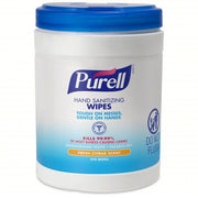 Purrell 9113-06 Hand Sanitizer Wipes Canister, 270 Wipes per Container, Citrus, FDA