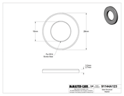 McMaster 91144A123 Steel Structural Washer, for M14 Screw Size, 15.0 mm ID, 28.0 mm OD, Pack of 10