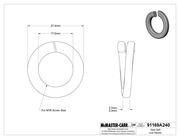McMaster 91169A240 Steel Split Lock Washer, for M16 Screw Size, 17 mm ID, 27.4 mm OD, Pack of 50