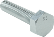 McMaster 91280A733 Medium-Strength Class 8.8 Steel Hex Head Screw Zinc-Plated, M12 x 1.75 mm Thread, 70 mm Long, Fully Threaded PK10