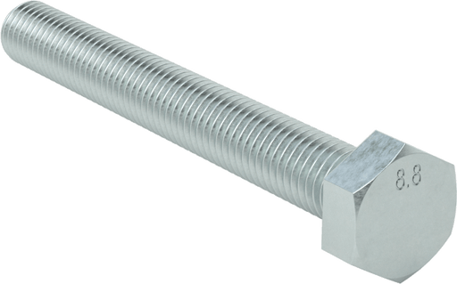 McMaster 91280A770 Medium-Strength Class 8.8 Steel Hex Head Screw, Zinc-Plated, M12 x 1.75 mm Thread, 100 mm Long, Fully Threaded, Pack of 5