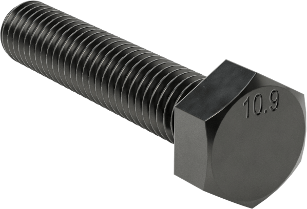 McMaster 91310A125 High-Strength Class 10.9 Steel Hex Head Screw, M5 x 0.8 mm Thread Size, 25 mm Long, Fully Threaded, Pack of 25