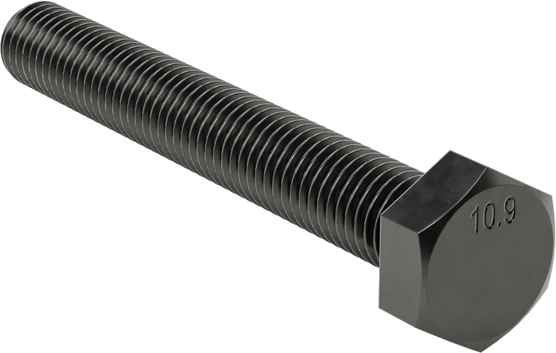 McMaster 91310A145 High-Strength Class 10.9 Steel Hex Head Screw, M12 x 1.75 mm Thread Size, 90 mm Long, Fully Threaded, Pack of 10