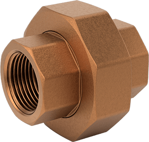 McMaster 9152K64 Medium-Pressure Brass Pipe Fitting Union Straight Connector, 3/4 NPT Female