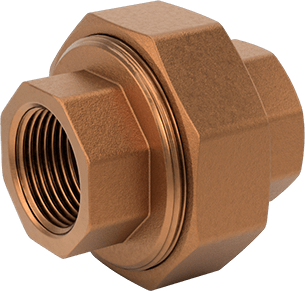 McMaster 9152K64 Medium-Pressure Brass Pipe Fitting Union Straight Connector, 3/4 NPT Female