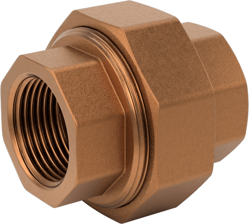 McMaster 9152K65 Medium-Pressure Brass Pipe Fitting Union Straight Connector, 1 NPT Female