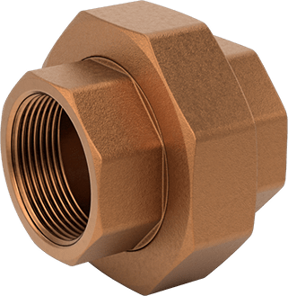 McMaster 9152K67 Medium-Pressure Brass Pipe Fitting Union Straight Connector, 1-1/2 NPT Female