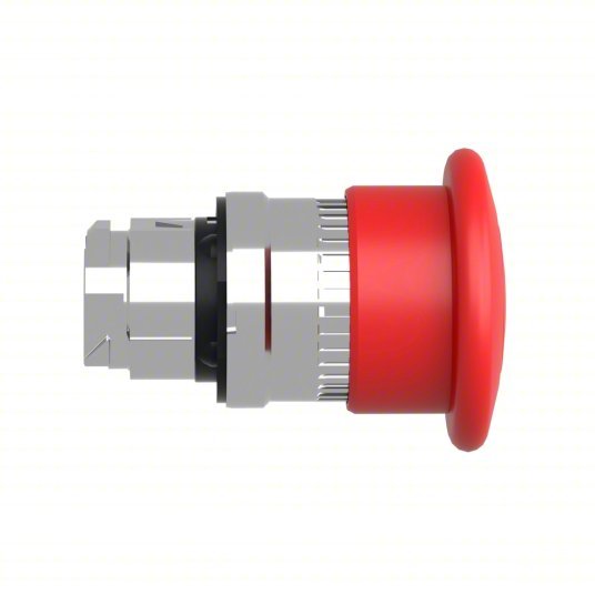 Schneider ZB4BT84TQ Push-Button 22 mm Size, Maintained Push / Maintained Pull, Red, 12/13/4/4X
