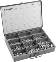 McMaster 91765A112 Split Lock Washer Assortment for Inch Screw Sizes, Zin-Plated Steel, 350 Pieces