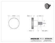 McMaster 92558A440 Stainless Steel Raised Knurled-Head Thumb Screw, M8 x 1.25 mm Thread Size, 12 mm Long