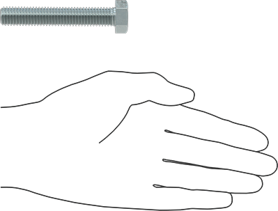 McMaster 92865A889 Medium-Strength Grade 5 Steel Hex Head Screw Zinc-Plated, 7/8"-9 Thread Size, 4" Long, Fully Threaded