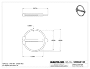 McMaster 93088A130 Stretch-Fit One-Piece Socket Retaining Ring for 1" Square Drive, 1-3/4" to 2-5/8" ID